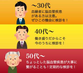 男性は50代から特に注意が必要です